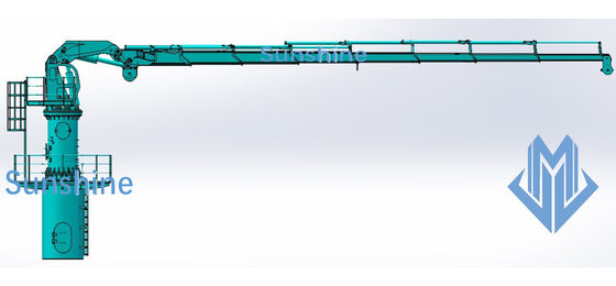 جرثقیل دریایی تاشو هیدرولیک برقی 2.5t22 متری برای کشتی پشتیبانی دریایی