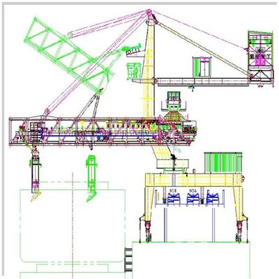 بارگیری کشتی سنگین ترمینال بندر دریایی برای بارگیری ذغال سنگ معدن