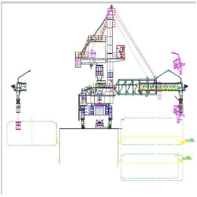 ظرفیت 600 Tph نوع کمربند Loader کشتی برای مواد فله در حال بارگیری در کشتی