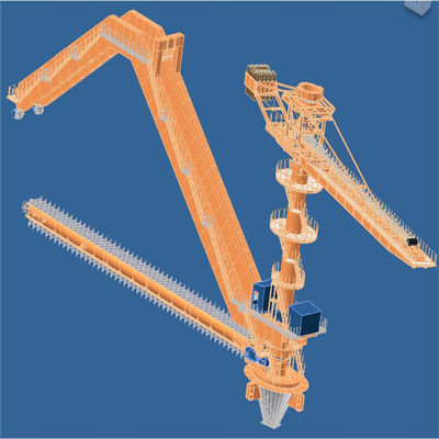 ظرفیت 2000 Tph Stockyard Stacker و Reclaimer برای حمل و نقل مواد فله